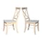 International Concepts Set of 2 X-Back Chairs, Unfinished C-613P - alternate 5